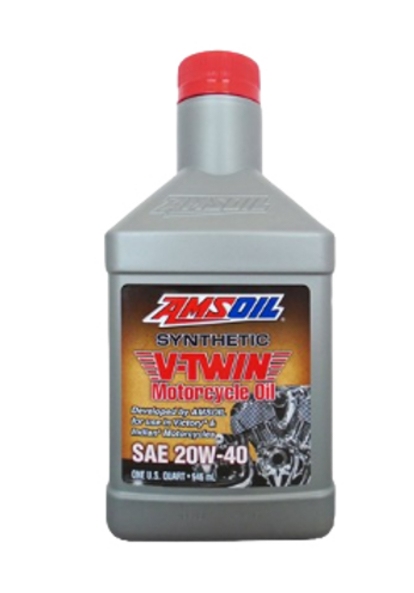Моторное масло AMSOIL 20W-40 Synthetic V-Twin Motorcycle Oil 1qt (US) (0,946L)